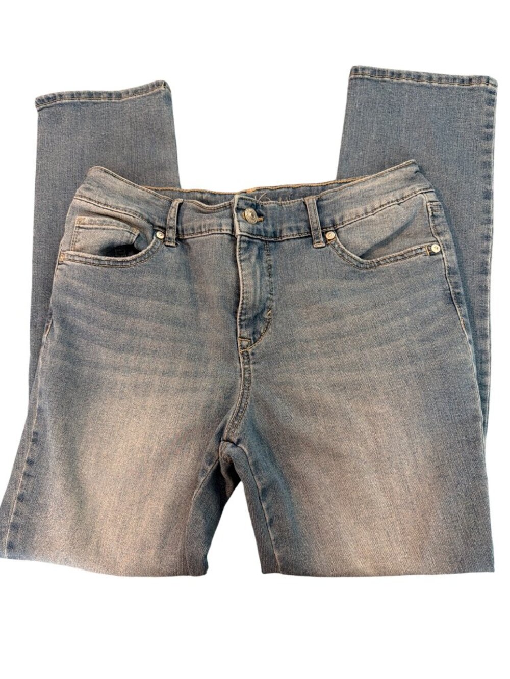 Gloria Vanderbilt Amanda Skinny Jeans All Around Slimming Light Blue Denim Sz 4